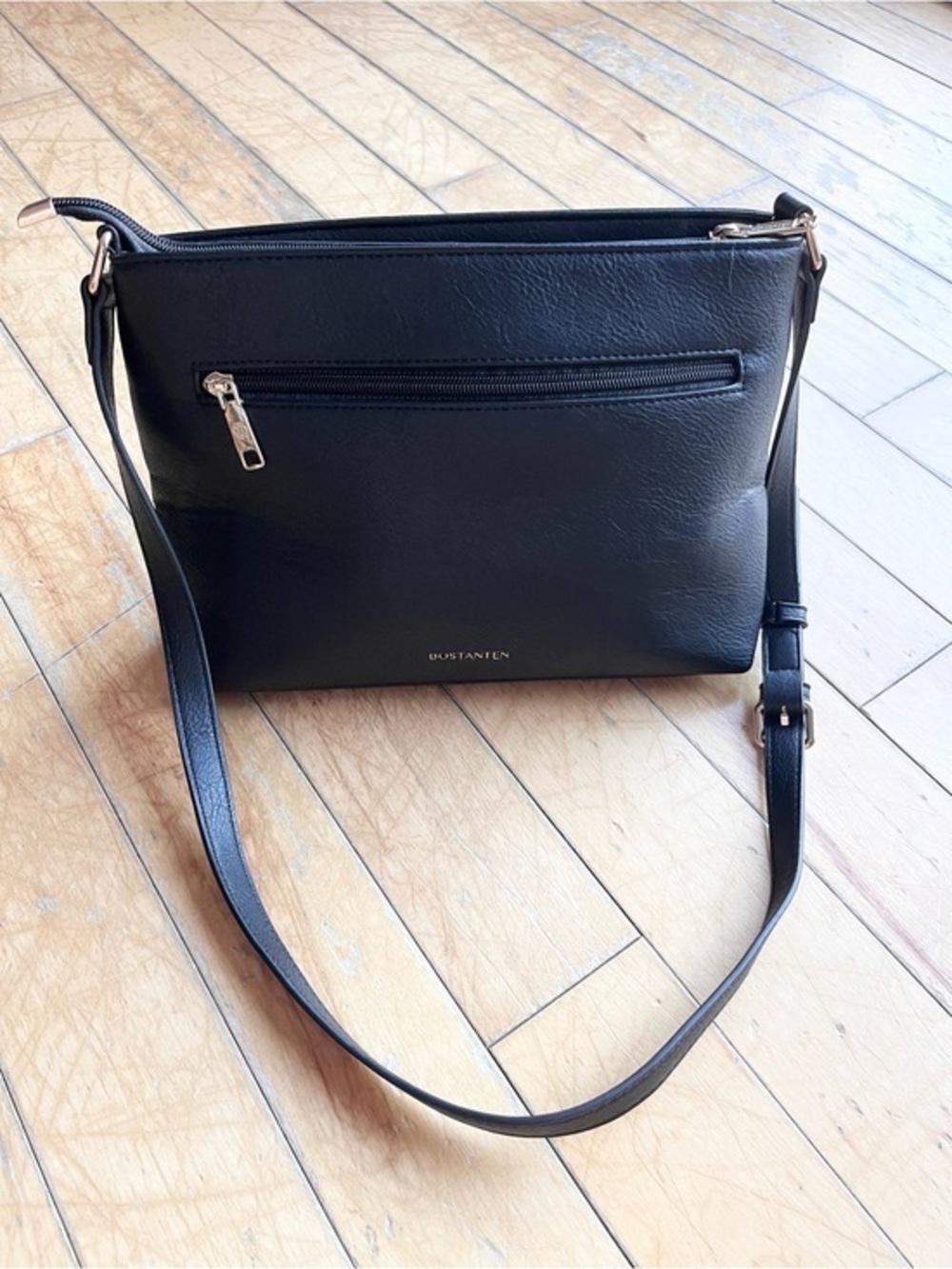 BOSTANTEN Structured Everyday Style Black Crossbody Bag